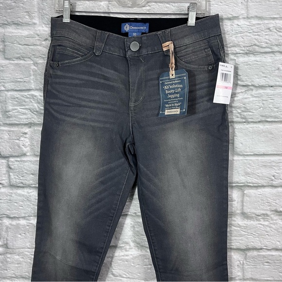 NWT Democracy Size 10 Grey Mid-Rise Ab’solution Booty Lift Jegging Jeans - Picture 6 of 15